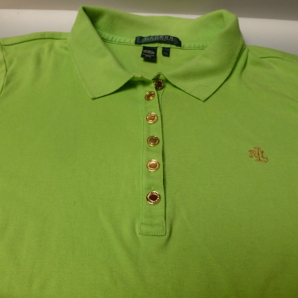 ralph lauren matcha green knit shirt lp